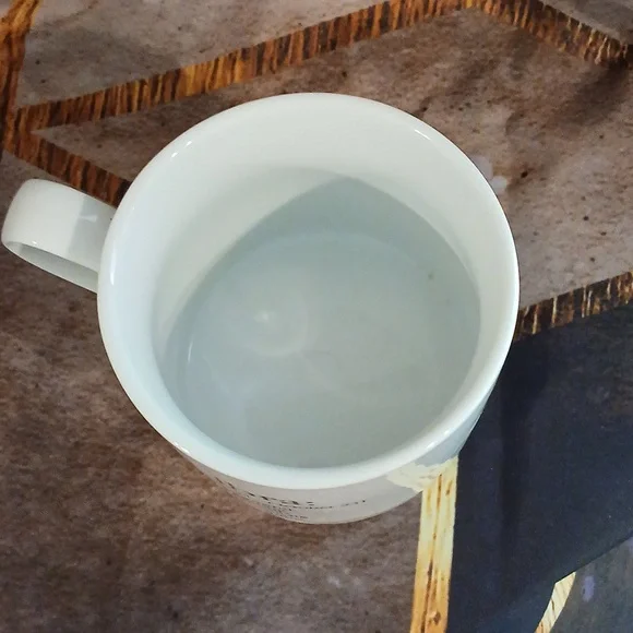 World Market Zodiac Mug Libra Large Heavy White Gold Coffee mug - Picture 4 of 5